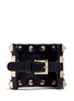 Back View - Click To Enlarge - VALENTINO GARAVANI - 'Rockstud' colourblock leather bracelet