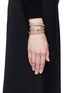 Figure View - Click To Enlarge - VALENTINO GARAVANI - 'V' charm leather wrap bracelet