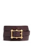 Back View - Click To Enlarge - VALENTINO GARAVANI - 'V' charm leather wrap bracelet