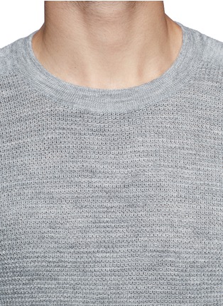 Detail View - Click To Enlarge - THEORY - 'Erec' gauge knit sweater