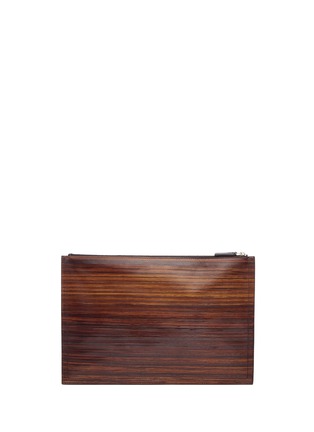 Back View - Click To Enlarge - GIVENCHY - Antigona wood-effect leather envelope clutch