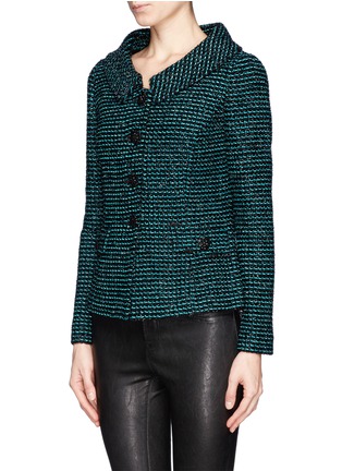 Front View - Click To Enlarge - ST. JOHN - Raffia and dash knit wool jacket