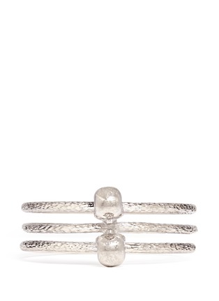 Main View - Click To Enlarge - ALEXANDER MCQUEEN - Skull embellish triple band bangle