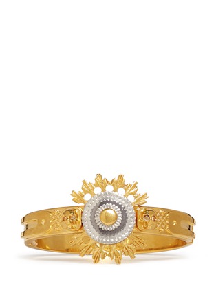 Main View - Click To Enlarge - ALEXANDER MCQUEEN - Skull and flower cuff