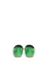Back View - Click To Enlarge - ALEXANDER MCQUEEN - Metal toe-cap leather flats