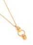 Detail View - Click To Enlarge - ALEXANDER MCQUEEN - Double skull ring pendant chain necklace