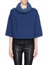 Main View - Click To Enlarge - ARMANI COLLEZIONI - Eyelet knit roll neck poncho