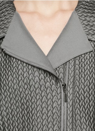Detail View - Click To Enlarge - ARMANI COLLEZIONI - Arrow jacquard zip jacket