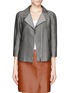 Main View - Click To Enlarge - ARMANI COLLEZIONI - Arrow jacquard zip jacket