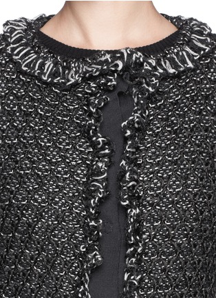 Detail View - Click To Enlarge - ARMANI COLLEZIONI - Diamond knit coat 