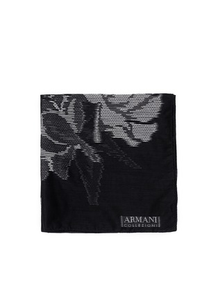 Main View - Click To Enlarge - ARMANI COLLEZIONI - Jacquard wool silk blend scarf