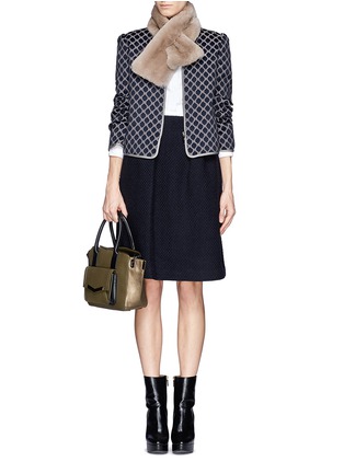 Figure View - Click To Enlarge - ARMANI COLLEZIONI - Tweed A-line skirt