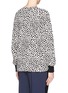 Back View - Click To Enlarge - CHLOÉ - Dalmatian drawstring sweater
