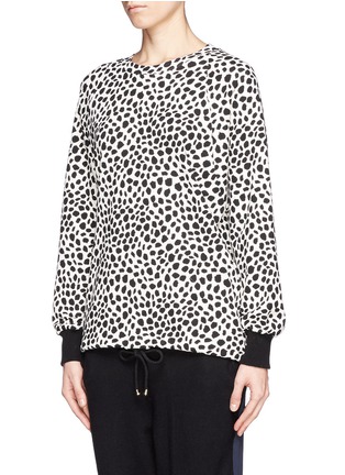 Front View - Click To Enlarge - CHLOÉ - Dalmatian drawstring sweater
