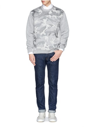 Figure View - Click To Enlarge - VALENTINO GARAVANI - Camouflage bonded jersey sweatshirt
