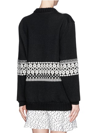 Back View - Click To Enlarge - CHLOÉ - Graphic knit wool sweater