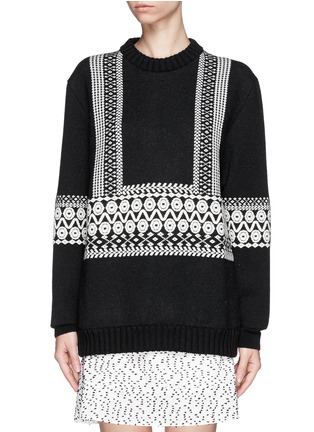 Main View - Click To Enlarge - CHLOÉ - Graphic knit wool sweater