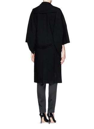 Back View - Click To Enlarge - GIVENCHY - Cut out sleeve wool cape