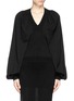 Main View - Click To Enlarge - GIVENCHY - Open slit gigot sleeve wool sweater