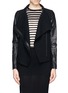 Main View - Click To Enlarge - VINCE - Leather sleeve wool biker jacket