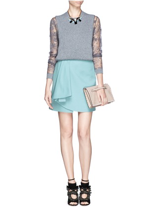 Figure View - Click To Enlarge - VALENTINO GARAVANI - Lace sleeve sweater
