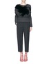 Figure View - Click To Enlarge - LANVIN - Perforated strass neck wool sweater