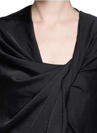 Detail View - Click To Enlarge - LANVIN - Twist front georgette sleeveless blouse