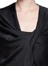 Detail View - Click To Enlarge - LANVIN - Twist front georgette sleeveless blouse