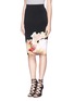 Front View - Click To Enlarge - GIVENCHY - 'Jupe' orchid print stretch jersey pencil skirt