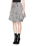 Front View - Click To Enlarge - CHLOÉ - Spot print flare silk skirt