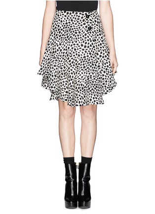 Main View - Click To Enlarge - CHLOÉ - Spot print flare silk skirt