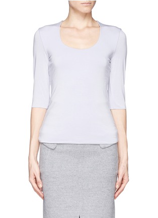 Main View - Click To Enlarge - ARMANI COLLEZIONI - Scoop neck T-shirt