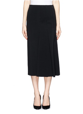 Main View - Click To Enlarge - VICTORIA BECKHAM - Asymmetric pleat stretch jersey midi skirt