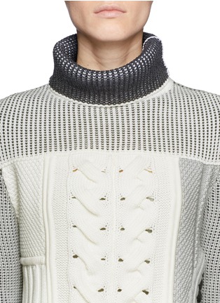 Detail View - Click To Enlarge - PRABAL GURUNG - Contrast knit turtleneck sweater