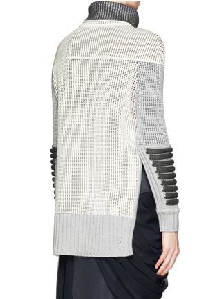 Back View - Click To Enlarge - PRABAL GURUNG - Contrast knit turtleneck sweater