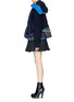 Figure View - Click To Enlarge - SACAI - Double layer wool cardigan and quilted peplum jacket