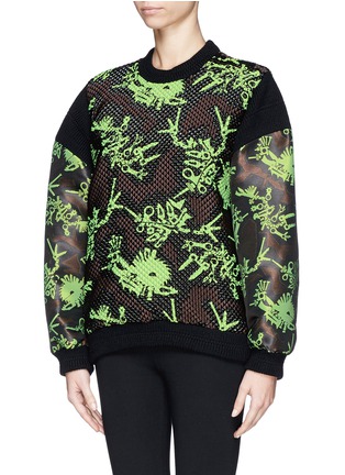 Front View - Click To Enlarge - KENZO - Monster print jacquard sweatshirt