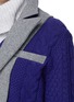 Detail View - Click To Enlarge - SACAI - Peak lapel cable knit wool cardigan