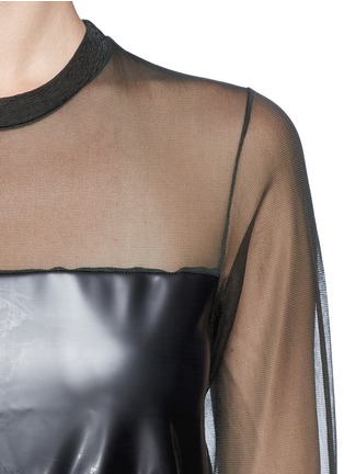 Detail View - Click To Enlarge - TOGA ARCHIVES - Latex rubber panel gauze top