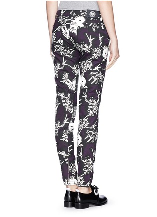Back View - Click To Enlarge - KENZO - Monster print skinny jeans