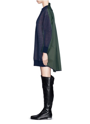 Figure View - Click To Enlarge - SACAI - Wool blend sweatshirt dress