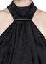 Detail View - Click To Enlarge - JASON WU - Waterfall ruffle front high neck silk blouse