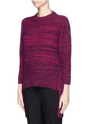 Front View - Click To Enlarge - THAKOON - High-low hem merino wool sweater