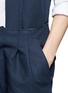 Detail View - Click To Enlarge - TOGA ARCHIVES - Open front wool-mohair gilet jumpsuit