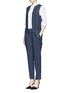 Figure View - Click To Enlarge - TOGA ARCHIVES - Open front wool-mohair gilet jumpsuit