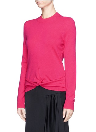 Front View - Click To Enlarge - THAKOON - Twisted front hem sweater