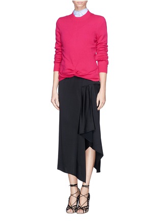 Figure View - Click To Enlarge - THAKOON - Twisted front hem sweater