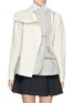 Main View - Click To Enlarge - SACAI - Cable knit panel zip blazer combo jacket