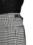 Detail View - Click To Enlarge - SACAI - Wool felt houndstooth skirt floral lace dress