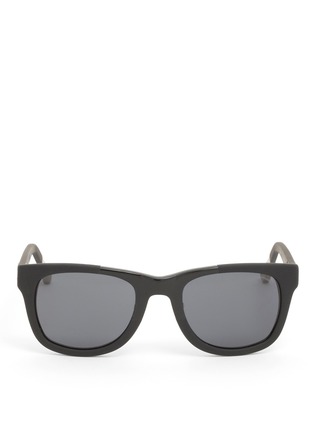 Main View - Click To Enlarge - KRIS VAN ASSCHE - Rubberized square-frame optical glasses